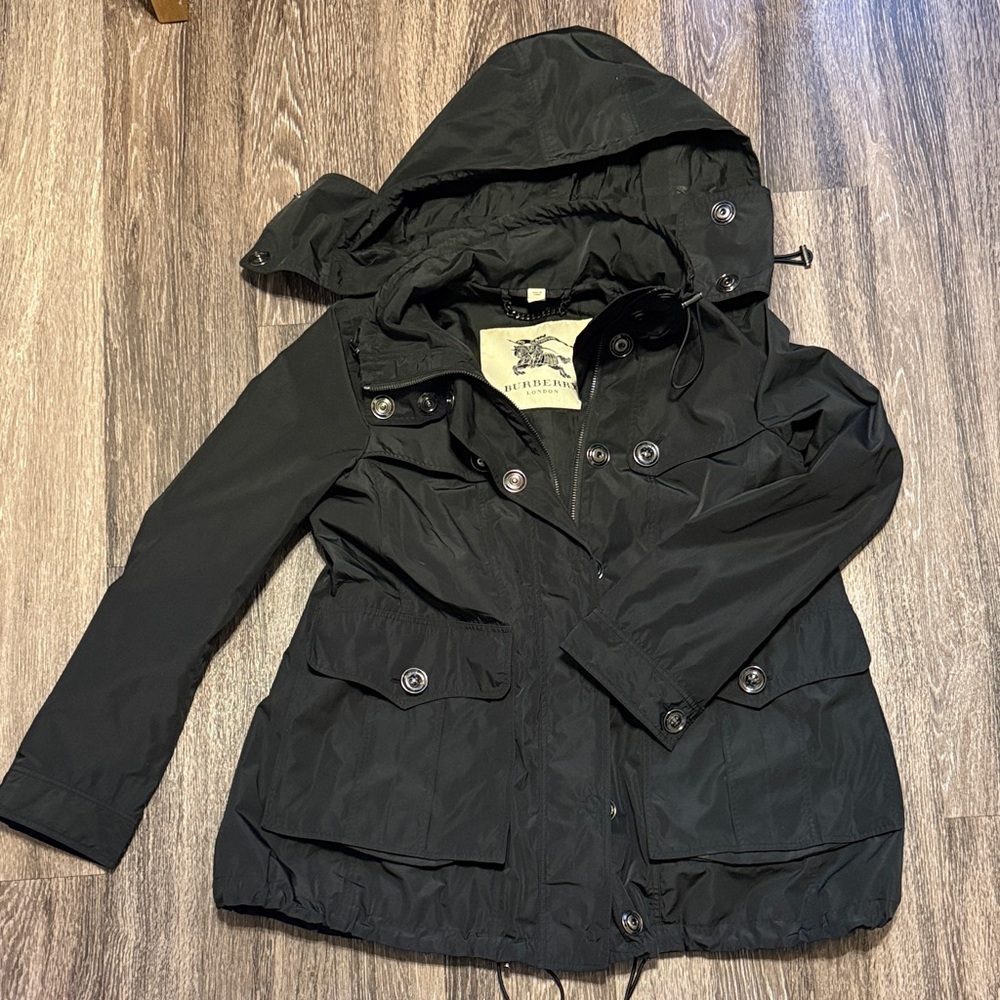 Burberry Black Utility Jacket with Hood